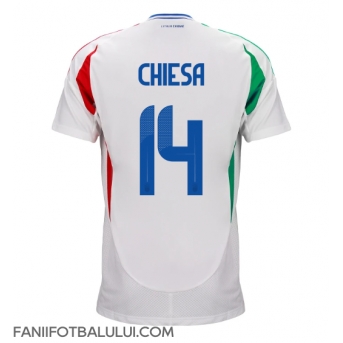 Italia Federico Chiesa #14 Tricou Fotbal Replică European 2024 Barbati Deplasare
